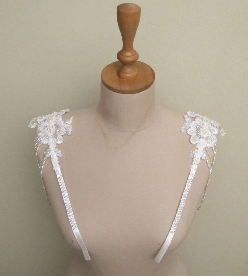 Detachable Straps Ivory Wedding Dress Straps Shoulder Jewelry Etsy UK