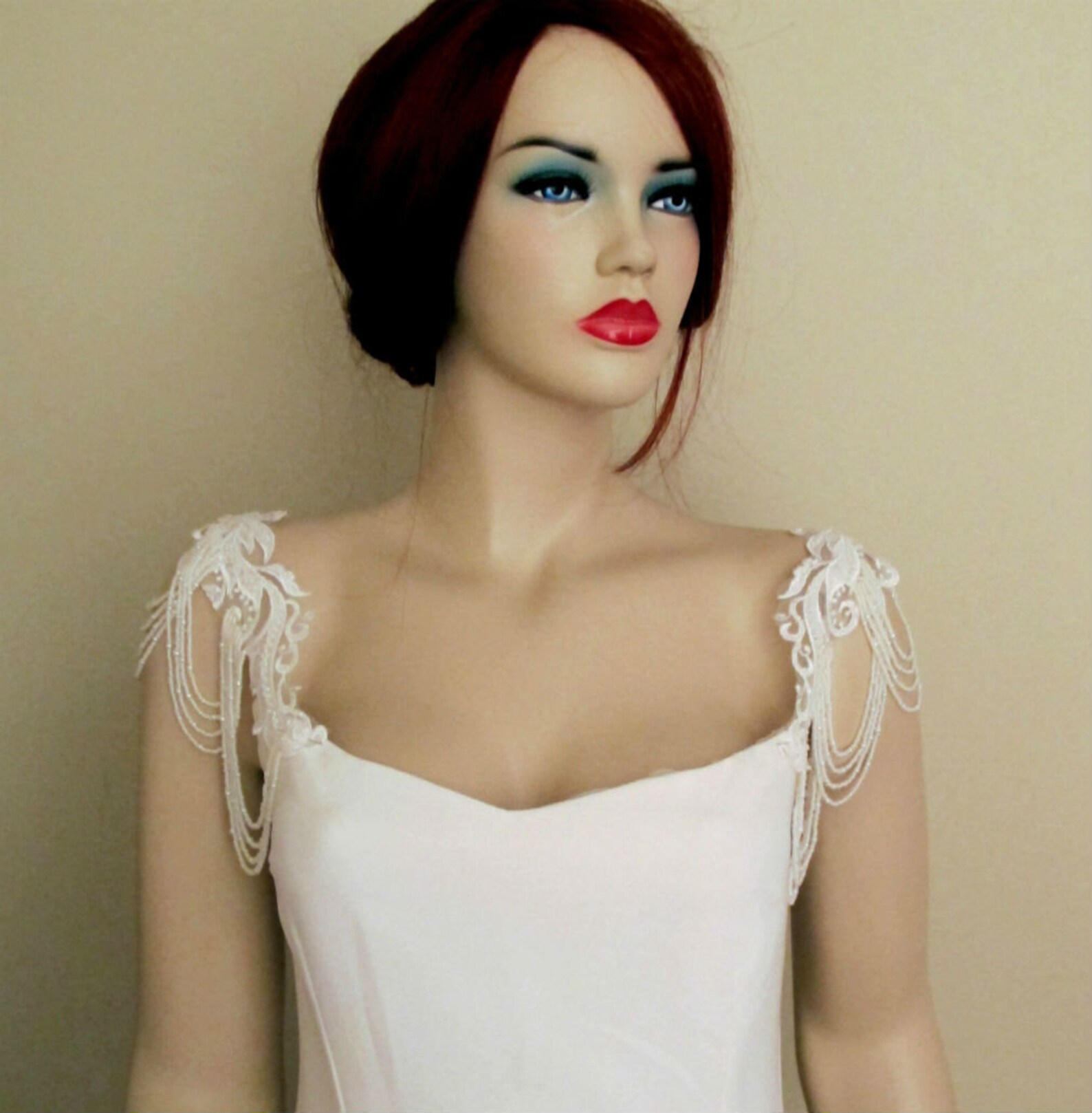 Wedding Dress Straps Detachable Beaded Sleeves Crystal Pearl Etsy