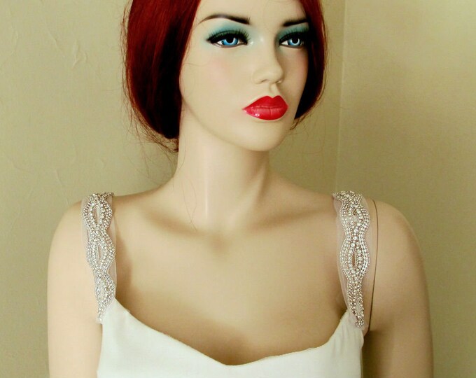 Detachable Wedding Dress Straps Shoulder Appliques Rhinestone Etsy