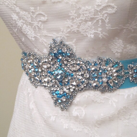 crystal wedding sash