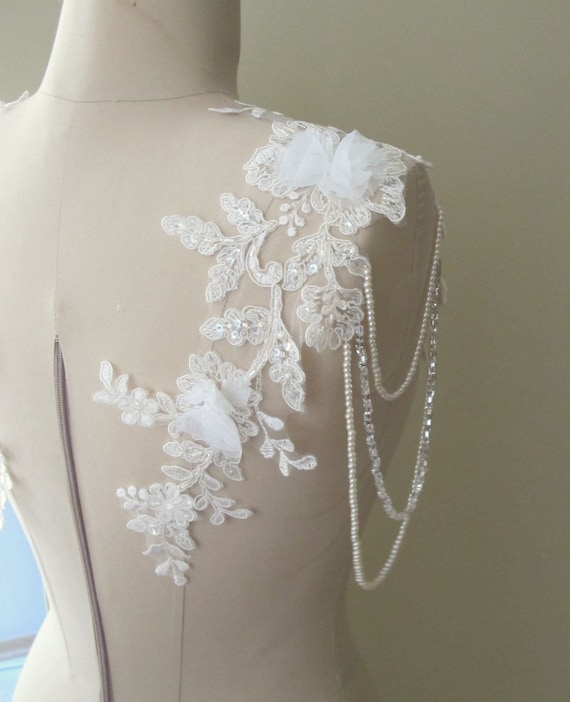 Detachable Wedding Dress Straps Shoulder Jewelry Crystal Hand Etsy