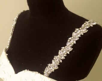 Crystal Detachable Wedding Dress Straps   Shoulder Jewelry Rhinestone Straps Wedding Dress Strap  Rhinestone body jewelry