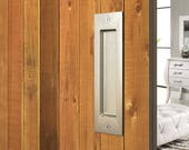 Flush Pull Stainless Steel Handle, Superior Quality, Easy to Install, Elegant Design, Perfect for Sliding Doors Cabinets, Brushed Finish