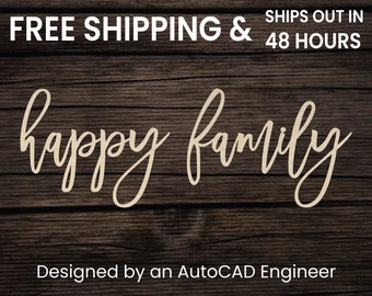 Modern Signs, Happy Family Sign , Wall Decorations , Art and Craft Signs - 900021