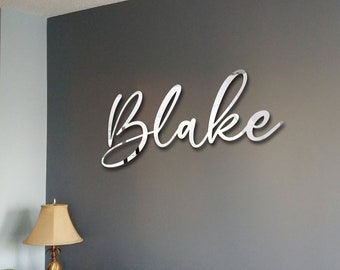 Acrylic Sign Font 1/PEN - Custom Acrylic Name Sign, Nursery Sign, Wedding, Birthday Sign, Backdrop, Name Plaque and Phrases 30" to 48" wide
