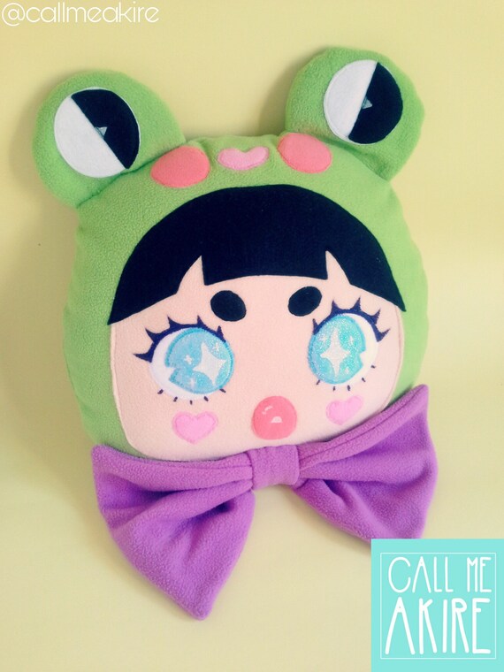 kawaii frog plush