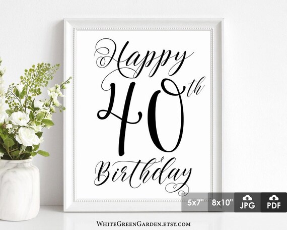 40th Birthday Decorations Ideas For Women Men Centerpiece Etsy