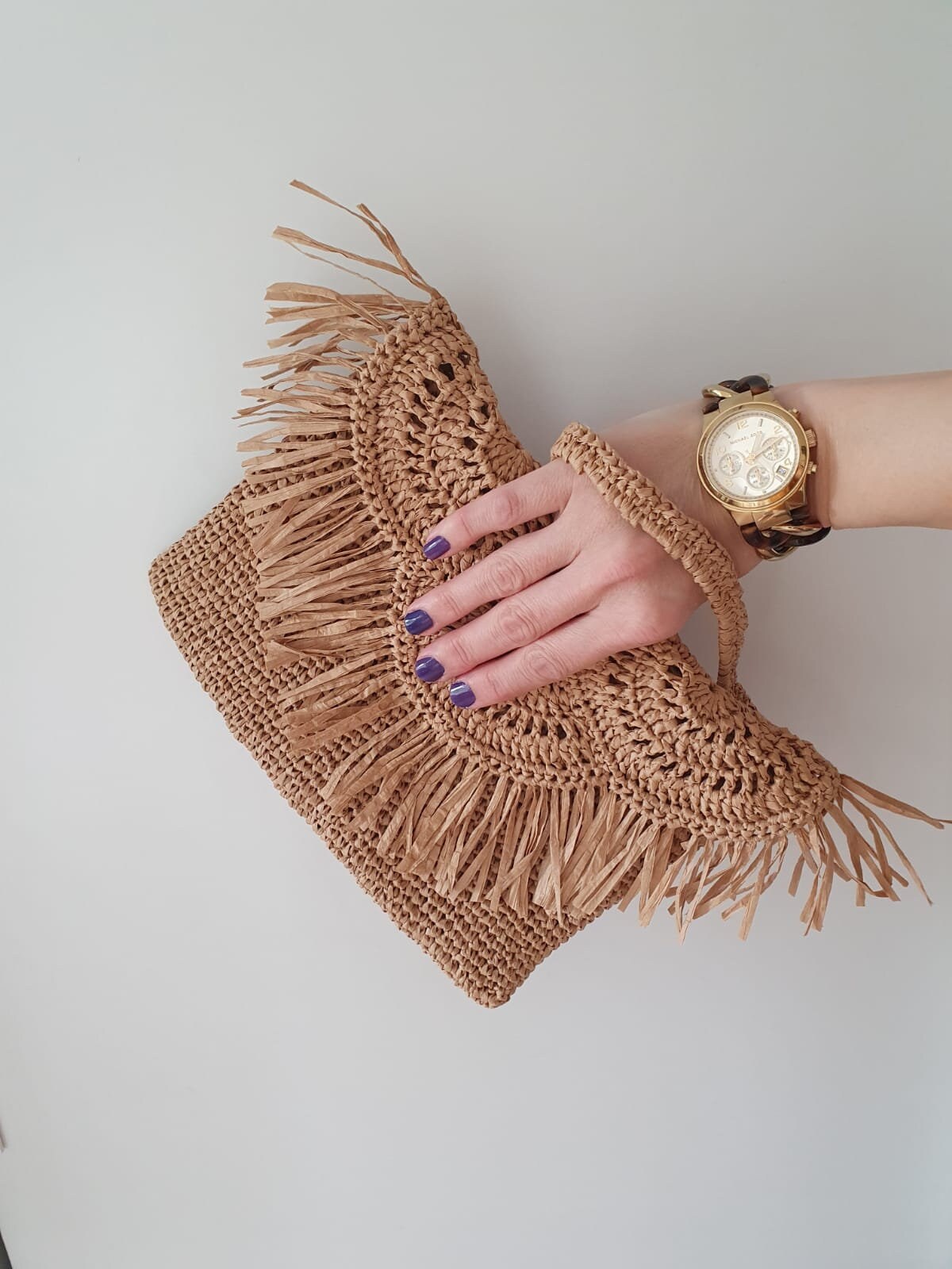 Crochet Raffia Clutch Bag Uk Bag Etsy