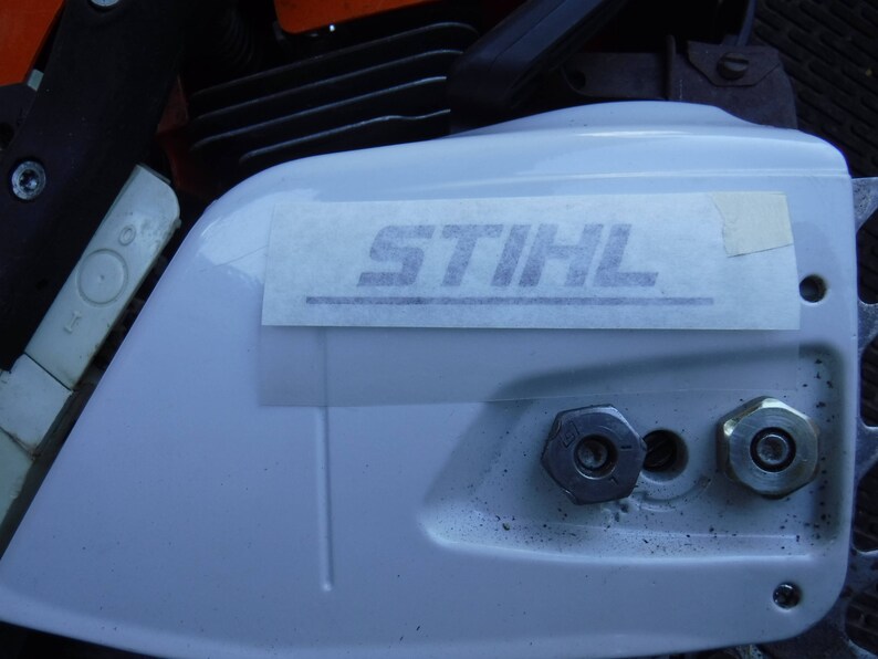 Stihl Logo Chainsaw Clutch Cover Decal for Aftermarket Blanks Etsy
