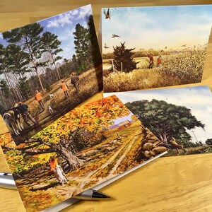 16 Upland Hunting Note Cards - 4 Each of 4 Images