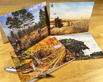 16 Upland Hunting Note Cards - 4 Each of 4 Images