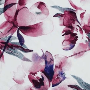 Watercolor Floral Knit Modal Spandex-  Sold By The Half Yard - Knit Fabric