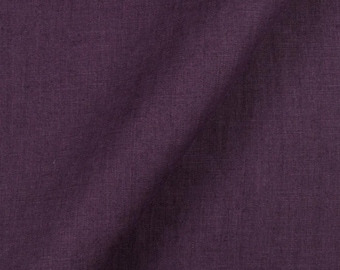 End Of Bolt 31"  Eggplant Linen Rayon Blend Solid / Woven Apparel Fabric
