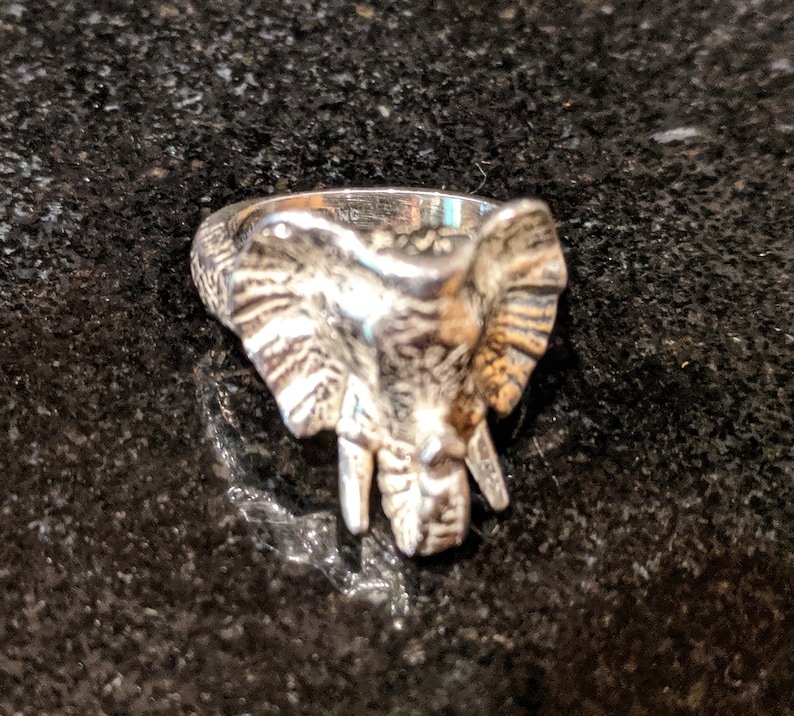 Sterling Silver Elephant Pinky Ring