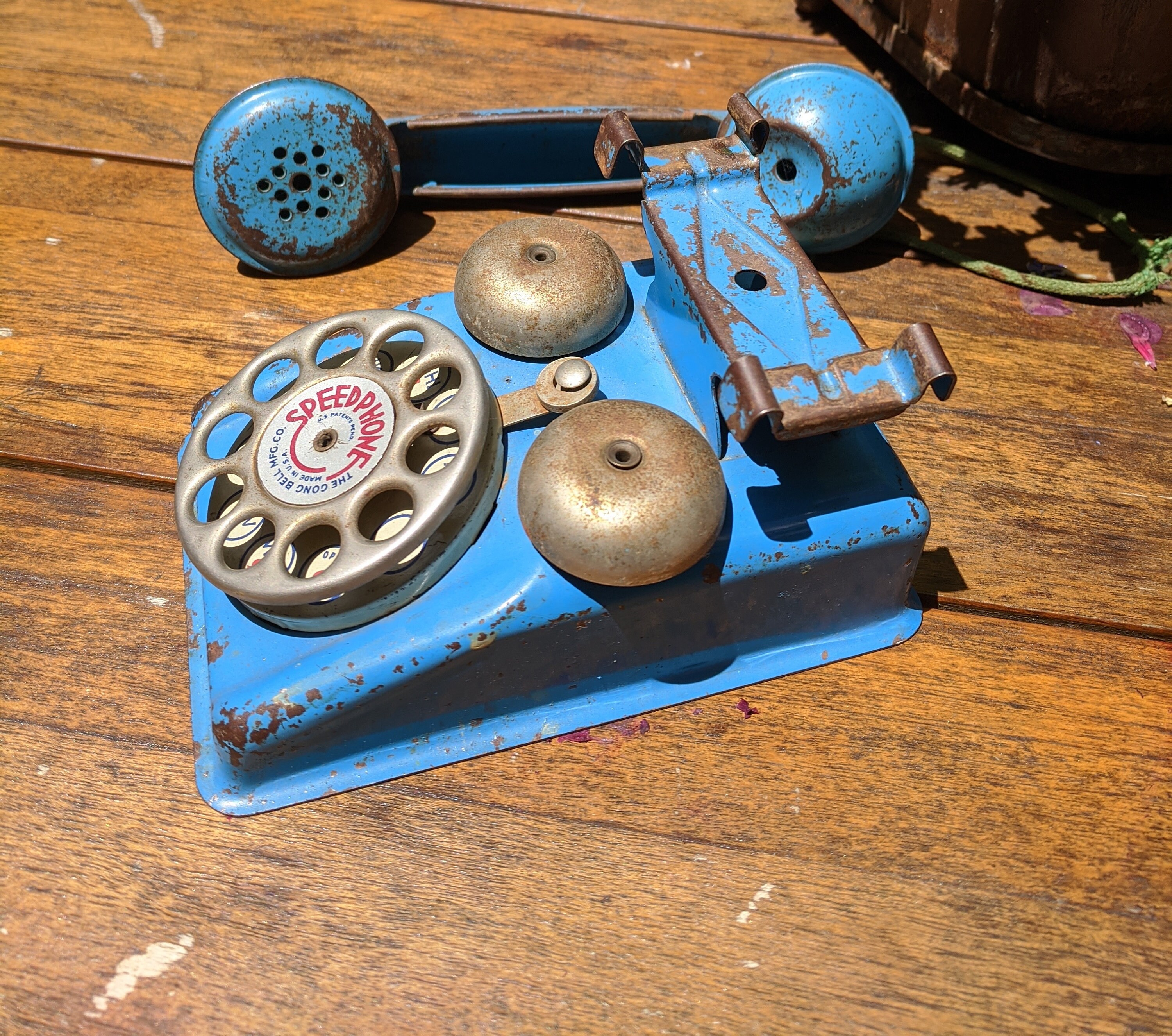 Vintage Toy Telephone The Gong Bell MTG. Co Speedphone Etsy España