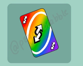 Rainbow Uno Reverse Card Animated Emote by jesthehuman