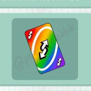 Custom Discord Emoji — uno reverse card (blue/yellow,/red/green