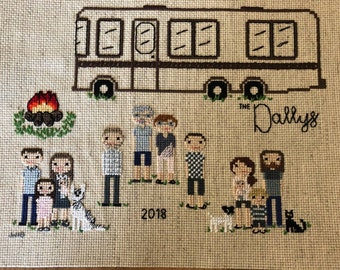 Design works counted cross stitch kit our family 87246 11 x 14