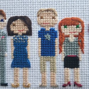 Realistic Hair for Cross Stitch Portrait - Embroidery Style Hair for Stitch Family