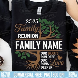 Family Reunion Tree 2025 PNG, Bundle 5 Family Tree Design PNG, Family Reunion Shirt PNG, Tree Of Life Digital Download, Reunion Sublimation