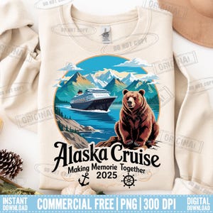 Matching Alaskan Alaska Cruise 2025 PNG Design T-shirt | Bundle Pack 2 Family Friends Group Vacation Souvenir | Reunion Shirt Design Tee PNG