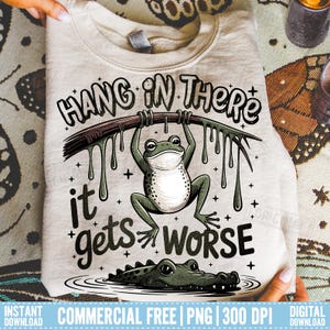 Funny Frog PNG: Sarcastic Retro Design for Shirts (Digital Download)