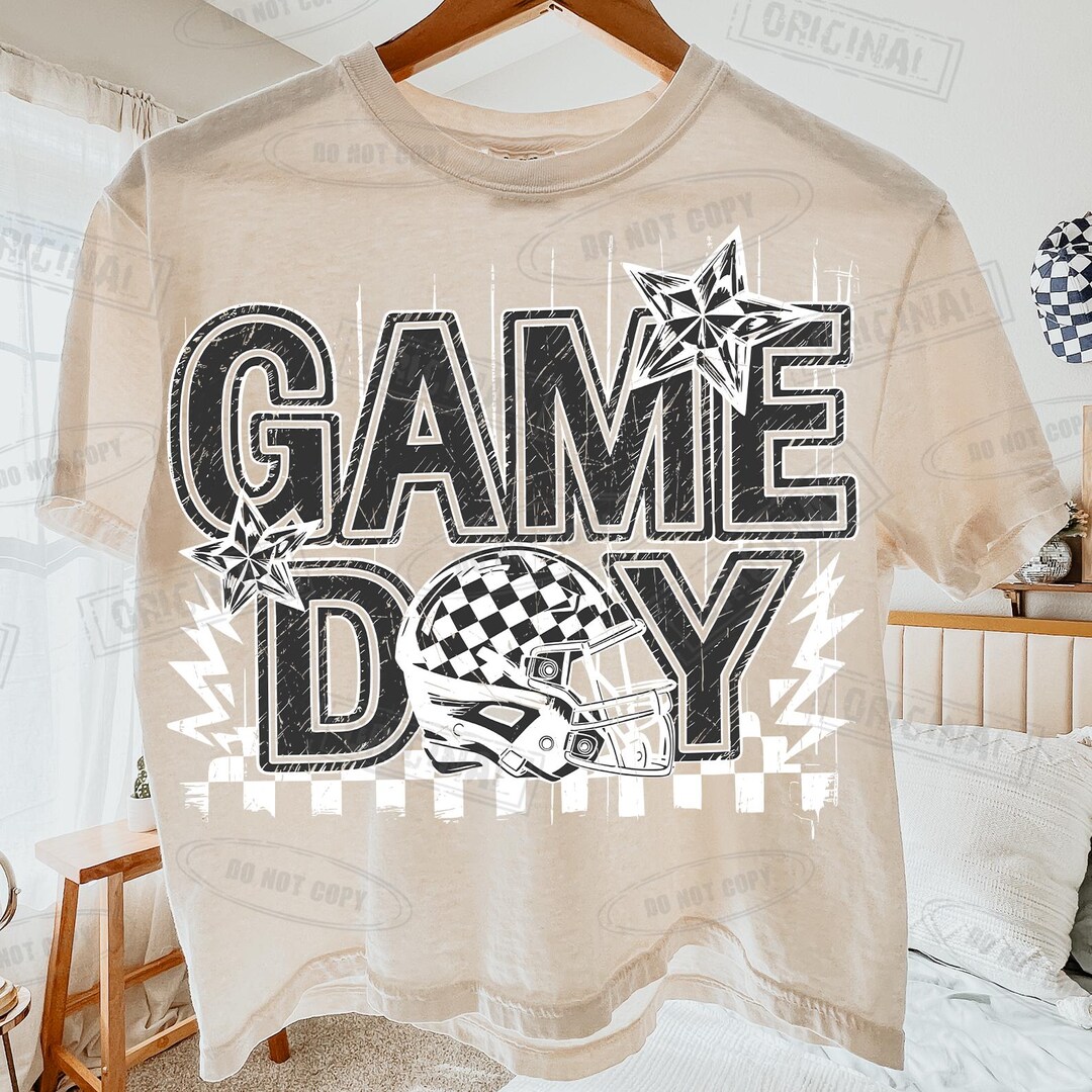 Checkered Football PNG: Retro Game Day Design (digital Download) - Etsy