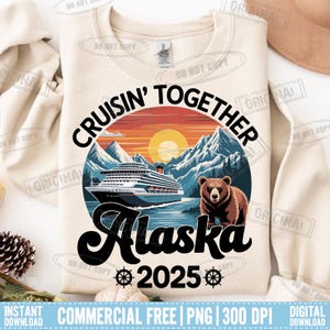 Alaska Cruise 2025 PNG Design: Matching Family Vacation Shirts (Digital Download Bundle Pack 2 )