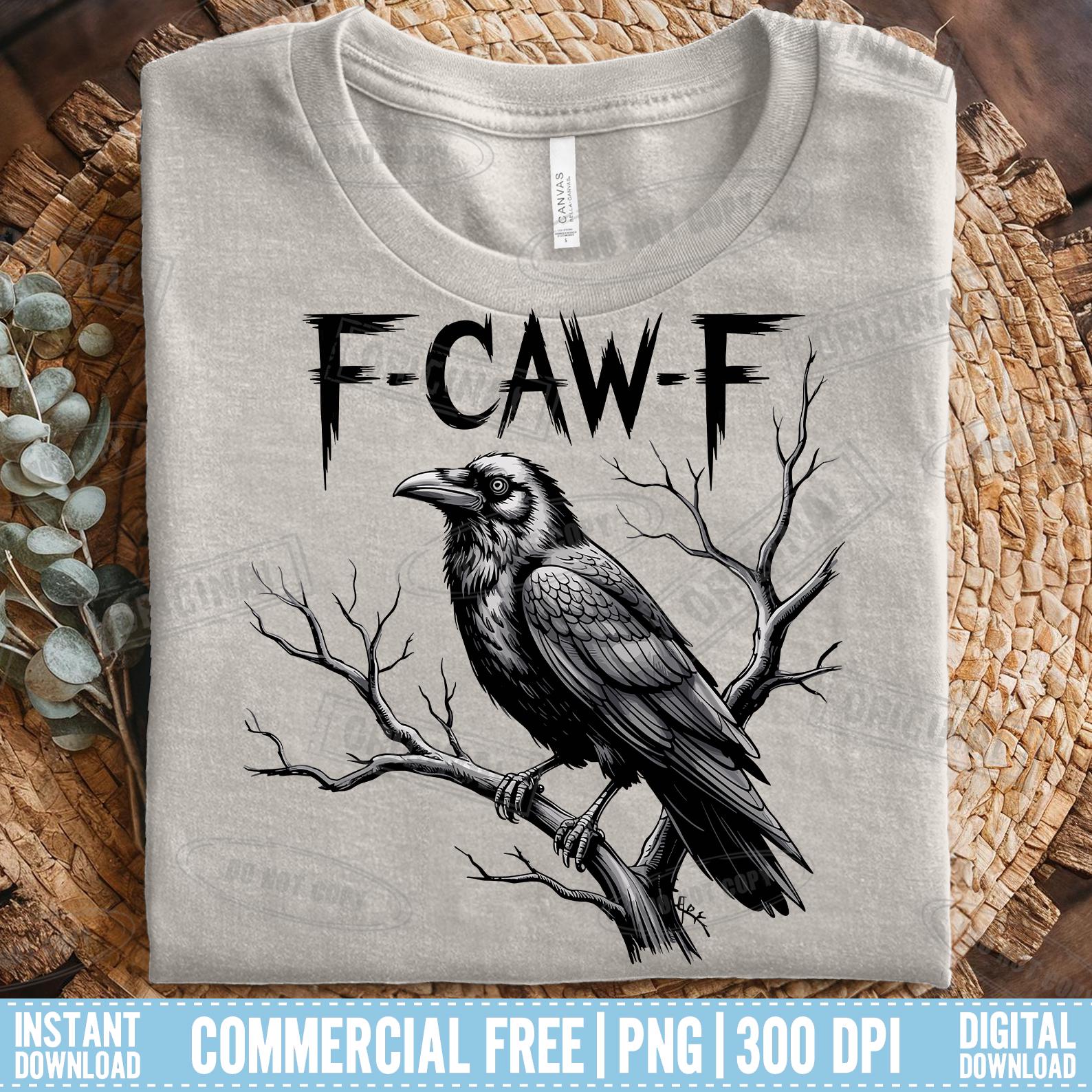 F-Caw-F Crow Minimal – Retro Gothic Black Bird Raven Long Sleeve T-Shirt - DE