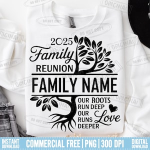 Family Reunion Tree 2025 PNG, Bundle 5 Family Tree Design PNG, Family Reunion Shirt PNG, Tree Of Life Digital Download Sublimation tee