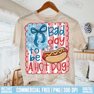 Funny 4th of July Hotdog PNG Design: Patriotic USA Flag (Digital Download)