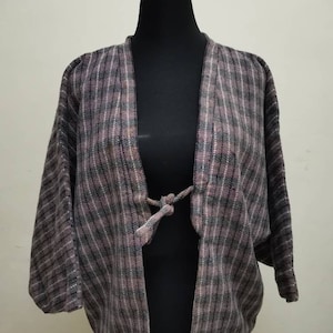 Japanese haori kimono gray kimono jacket /kimono cardigan/kimono robe/kimono coat/#190