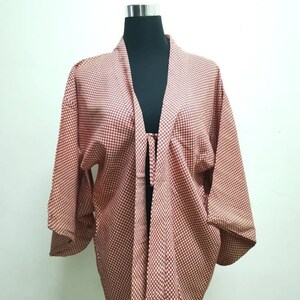 Japanese haori kimono red kimono jacket /kimono cardigan/vintage kimono robe/#227