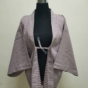 Japanese haori kimono purple light kimono jacket /kimono cardigan/kimono robe/kimono coat/#175