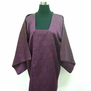 Japanischer Haori Kimono lila floral Michiyuki Kimono Jacke / Kimono Strickjacke / Vintage Kimono Robe / #146