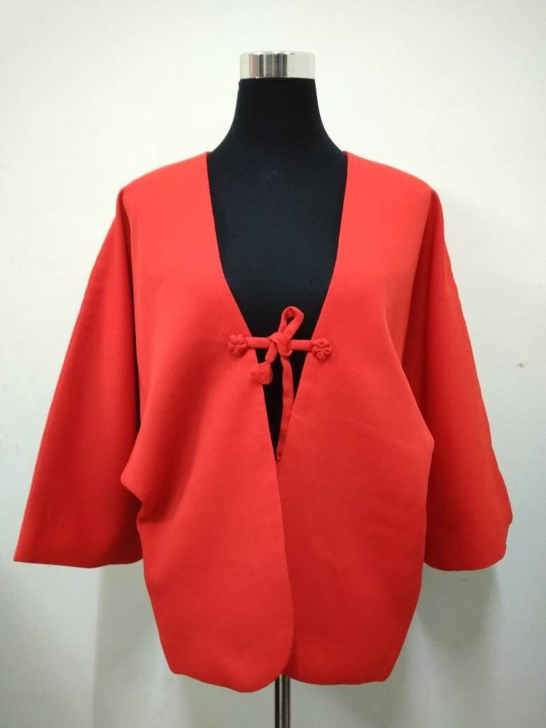 red kimono jacket