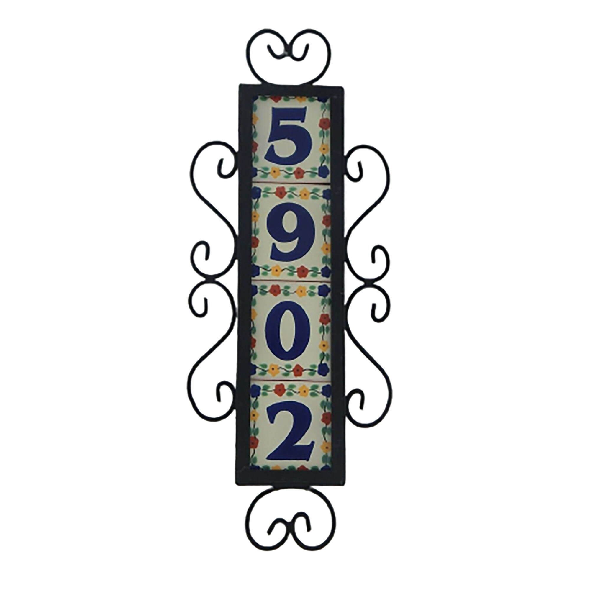 Black and Gold Wedding Table Number Holder for Top Table, Black