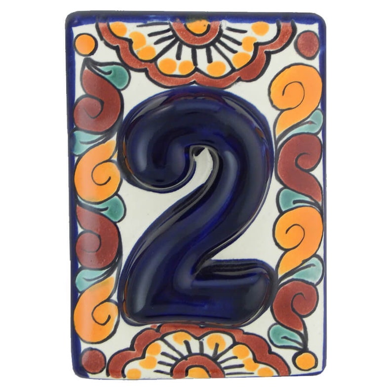 Mexican Tile House Numbers Address Numbers Ceramic House Etsy