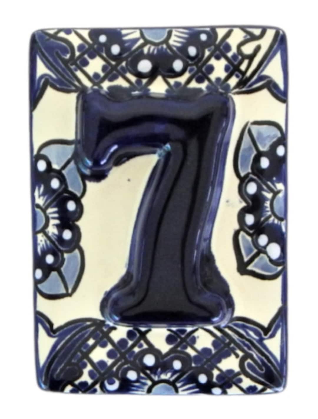 HR3 Mexican Tile House Numbers Address Numbers Ceramic House Number