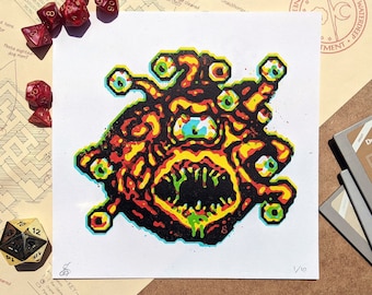 Beholder - Hand printed Risograph