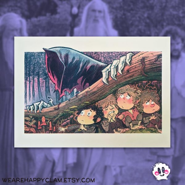 Lord of the Rings "The Black Rider" - Hand Printed Risograph