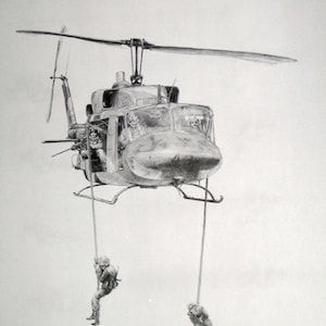 UH-1N Huey Helicopter of Marine Expeditionary Unit - Aviation Limited Edition Print