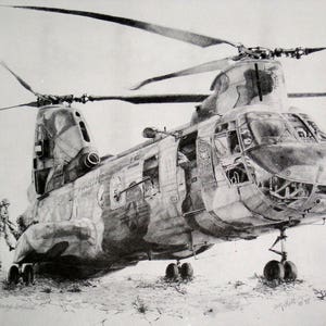 CH-46E Sea Knight Helicopter of Marine Expeditionary Unit - Aviation Limited Edition Print