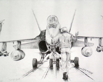 F-18A Hornet of Marine Expeditionary Unit - Aviation Limited Edition Print