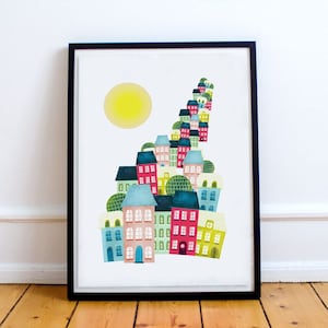 Cityscape Nursery Print