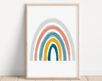 Rainbow Print, Nursery Wall Art, Boho Rainbow, Printable Wall Art, Minimalist Wall Art
