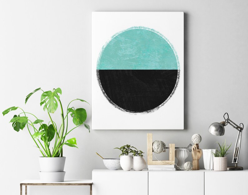 Cartel de círculos / Impresión de arte minimalista / Impresión de vivero Boho / Arte imprimible / Arte de pared de yoga imagen 3