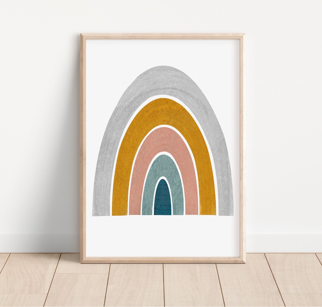 Rainbow Print | Nursery Wall Art | Printable Wall Art | Minimalist ...