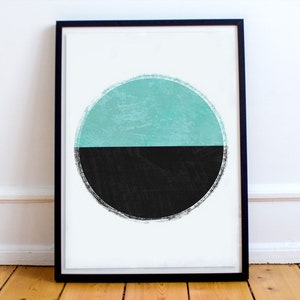Cartel de círculos / Impresión de arte minimalista / Impresión de vivero Boho / Arte imprimible / Arte de pared de yoga imagen 1