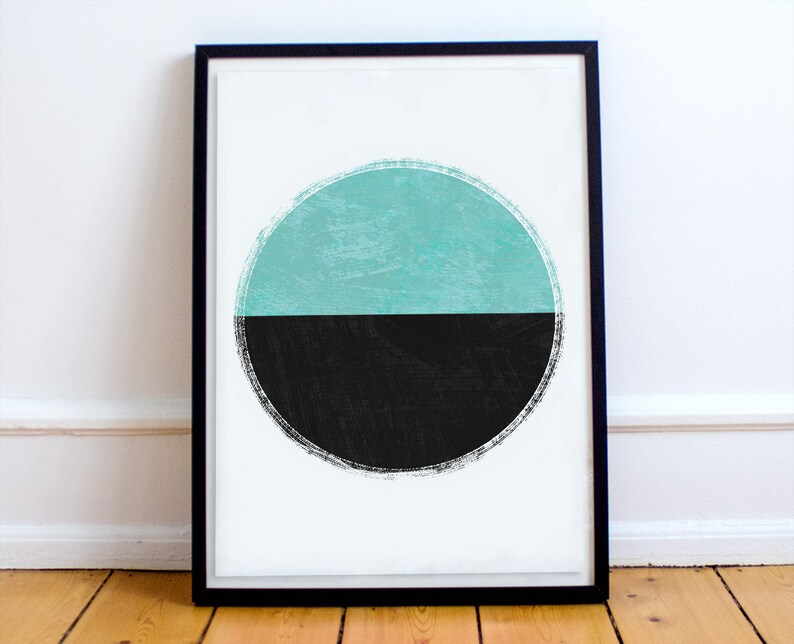 Cartel de círculos / Impresión de arte minimalista / Impresión de vivero Boho / Arte imprimible / Arte de pared de yoga imagen 1